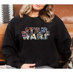 Star Wars Logo Retro Movie Fan Graphic Cozy Unisex Sweatshirt
